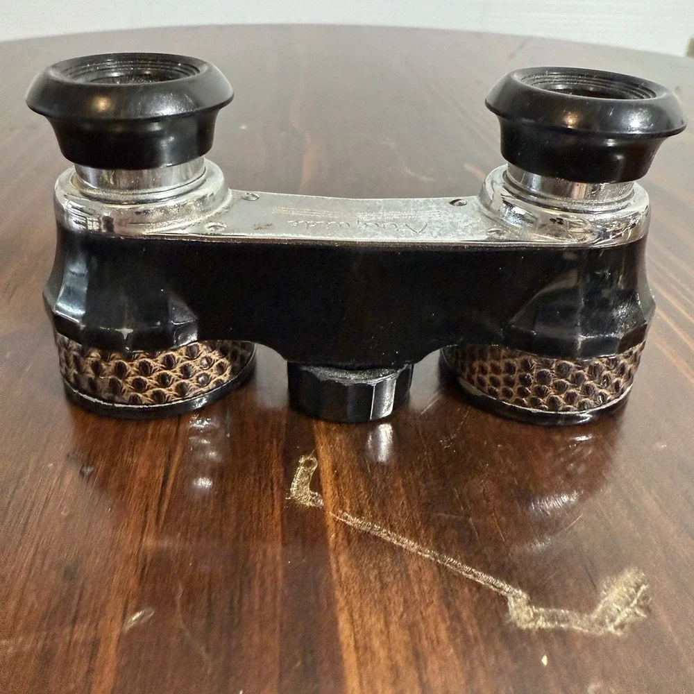 Vintage Airguide 44A Mini Field Binoculars With Knurled Decor Pocket‎ Size